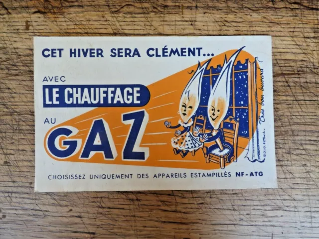 CHAUFFAGE AU GAZ / BUVARD PUBLICITAIRE  ANCIEN vintage collection lot de deux