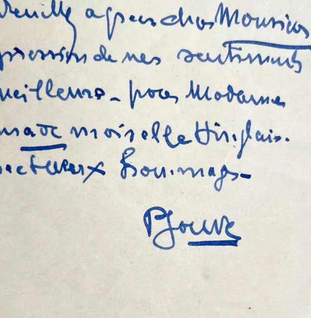 Deux lettres de Paul Jouve, peintre animalier et illustrateur de l'Art déco