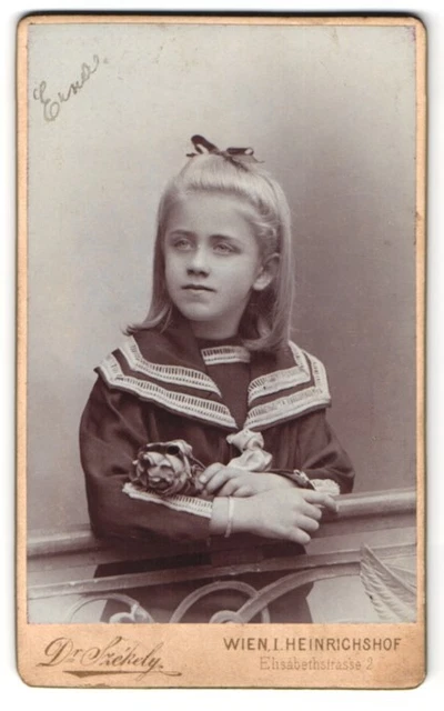 Fotografie Dr. Szekely, Wien, Elisabethstraße 2, Mädchen im Kleid