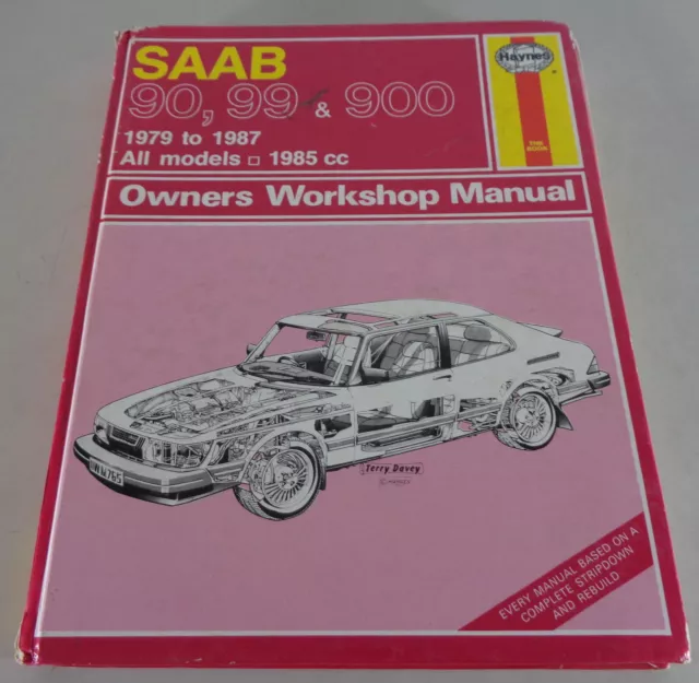 Haynes Officina Manuale/Manuale di Riparazione Saab 90 99 900 Anno Fab. 1979 -