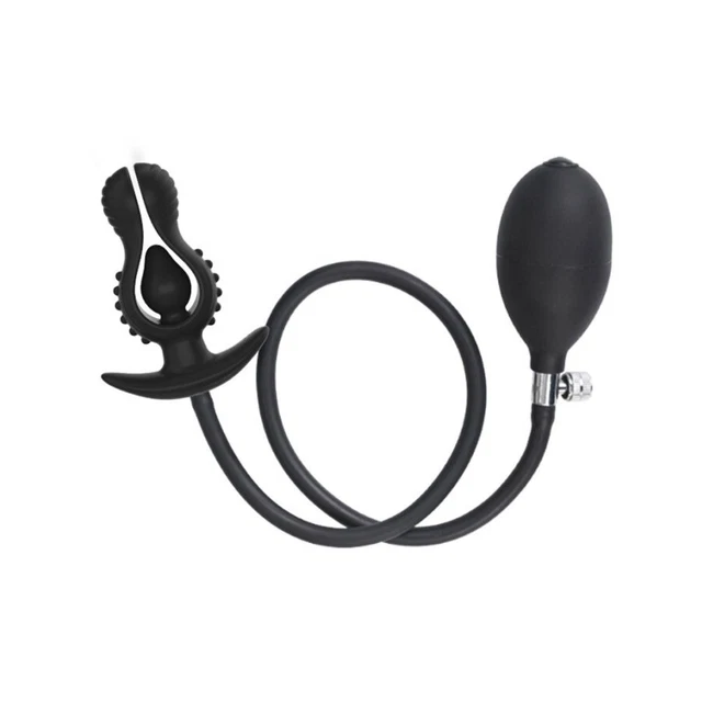Gode Gonflable Noir Silicone Inflate Gear - Neuf, 20 X 9,5 Cm