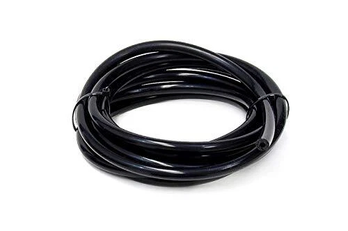 HTSVH35-BLKx5 Black 5' Length High Temperature Silicone Vacuum Tubing Hos...