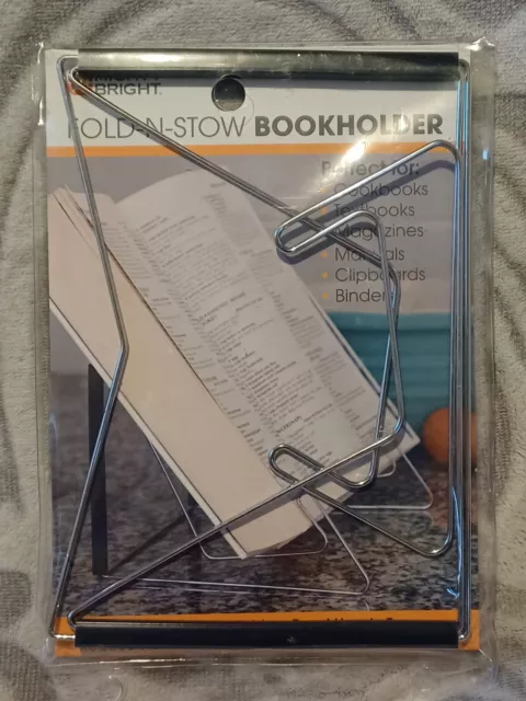 BOOK HOLDER Mighty Bright Fold-N-Stow cookbook holder presentations text books