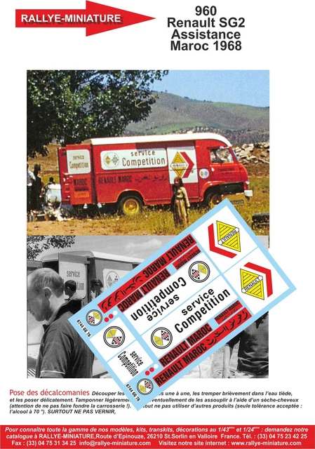 Kit Miniature Renault SG2 Assistance Maroc 1968 - Tip Top Models 1/43 (tt.960)