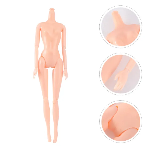 3 Pcs Doll Toy Accessories DIY Jointed Body Nude Girl Replacement Baby Movable