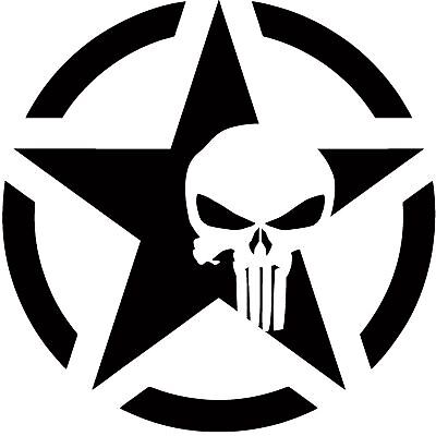 Zeagro Black Skull Punisher Voiture Styling Emblème Decal Badge Autocollant en Métal 2.3 x 1.7 Pouces 1 PC 