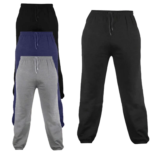 Kids Boys Girls Sports Gym Jogging Joggers Cuff Fleece Trouser Sweat Pants Ages