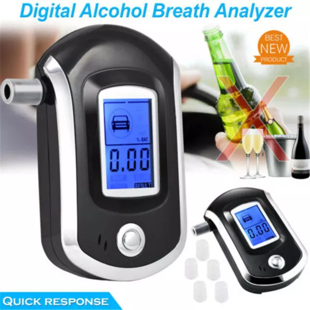 Breath Alcohol Tester Pro ALC Smart Digital LCD Breathalyzer Analyzer AT6000