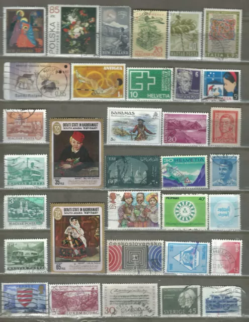 Worldwide 34 Different Used+Mnh Stamps Lot Collection (277)