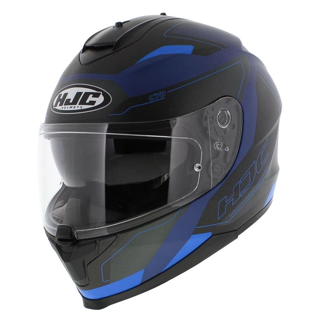HJC C70 Full Face Motorcycle helmet Canex MC2SF matt black blue