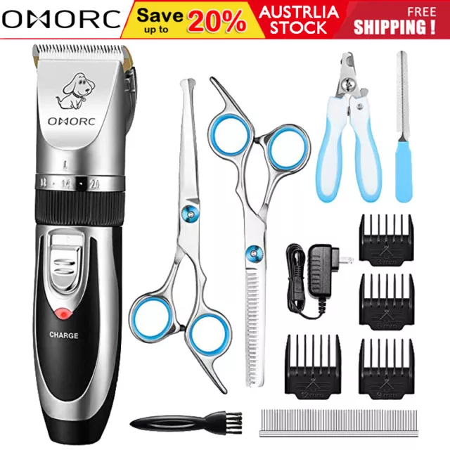Electric Dog Cat Grooming Kit Scissors Clippers Pet Hair Shaver Cordless Trimmer