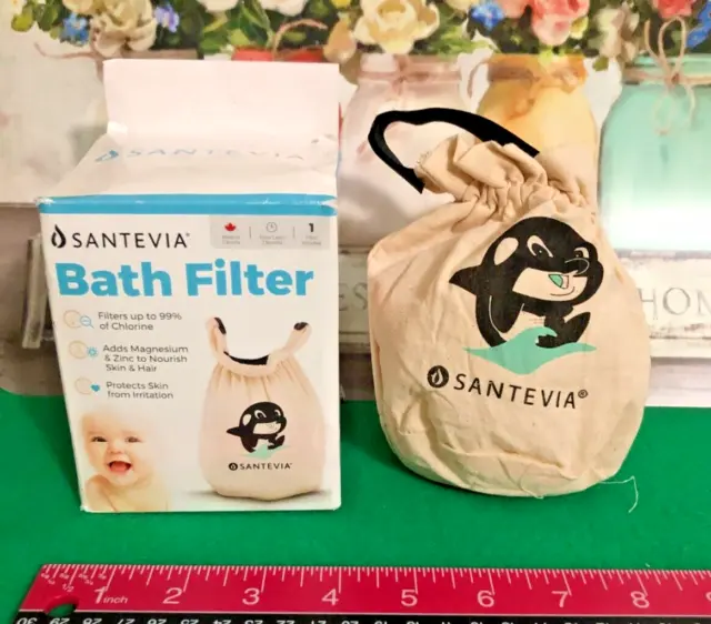 Organic Cotton Bath Faucet Filter by Santevia | Sensitive Skin Bathtub Water NEW