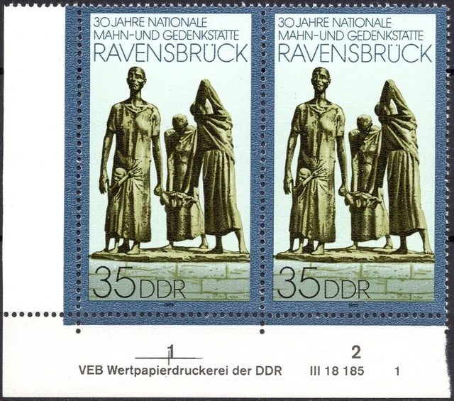 DDR 1989 Mi.Nr. 3274 ** postfrisch Eckrand mit DV Druckvermerk FN 1
