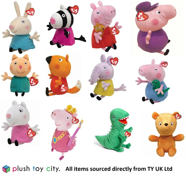 Ty Peppa Pig &  Friends 6" Beanie Soft Toys - Genuine Ty Licenced Items - New