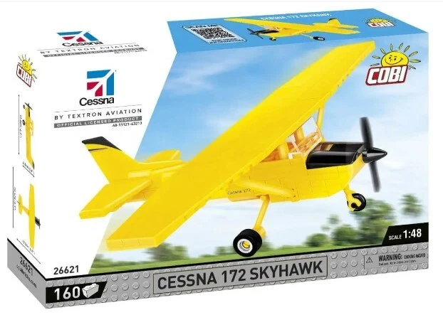 COBI Cessna 172 Flugzeug Bausatz - 162 Teile Modell Im Maßstab 1:48 Mit Beweglichen Teilen