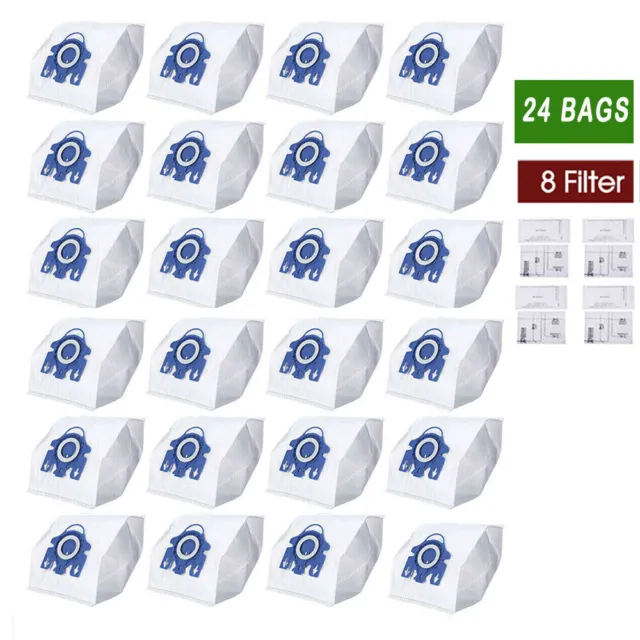 24X VACUUM CLEANER Dust Bags For Miele Hyclean 3D GN C2 C3 S2 S5