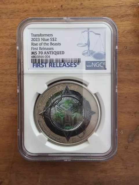 2023 Niue Transformers Rise of the Beasts 1 oz .999 Silver Coin NGC MS70 FR