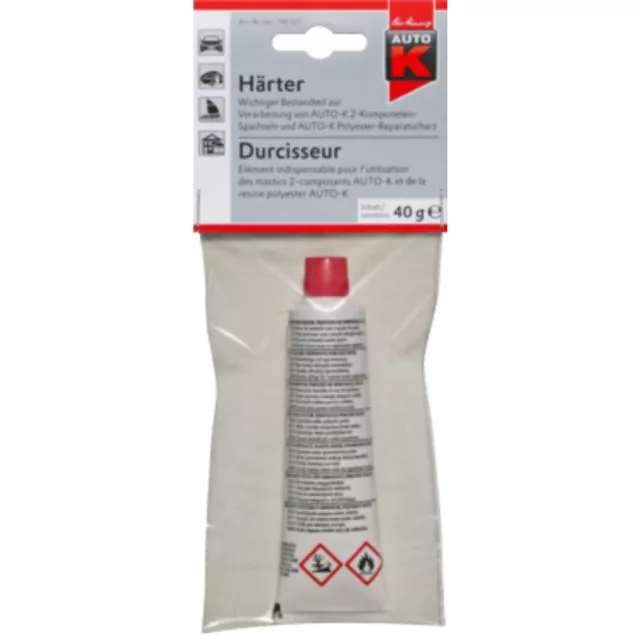 Durcisseur pour mastic 2 composants résine polyester carrosserie - Tube de 40g