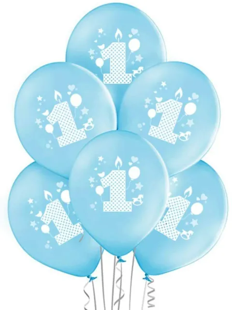 20pz Palloncini 1 Anno Celeste Palloni Compleanno 30 cm Party Decorazioni Festa