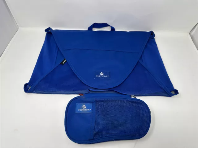 Lot Of Two Eagle Creek Pack-It-System And Pouch- Pacific Blue