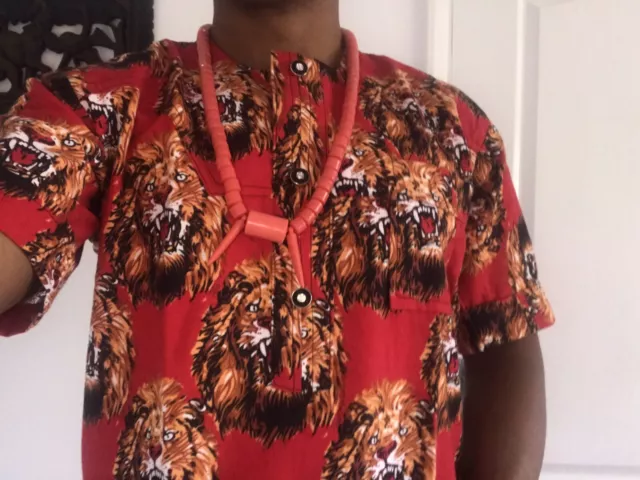 Original Handmade Igbo Isiagu Traditional Tops (Red)