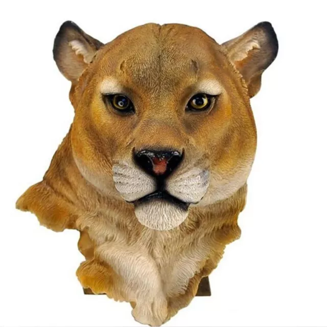 Latex Mould To Make Detailed 3D Leopard Head Wall Plaque for Plaster or Concrete