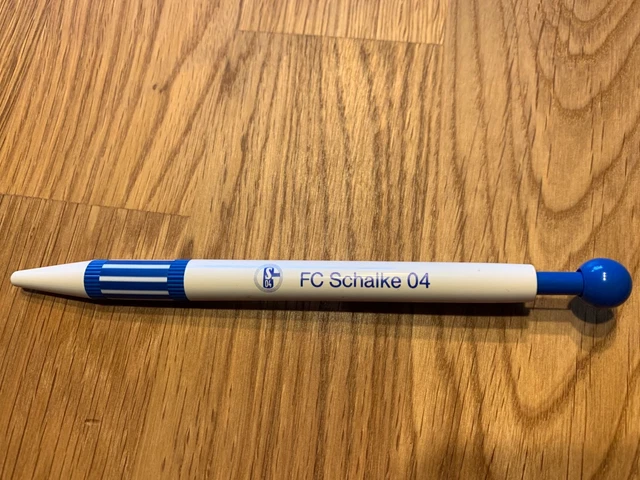 FC Schalke 04 Kugelschreiber 2er Set Carbon - Blaue Mine Mit Schalke Logo & Metallclip