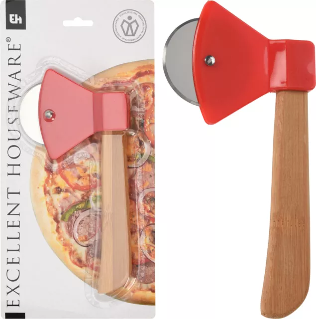 Rouleau À Coupe-Pizza en Forme De Hache Inoxydable 20X11CM