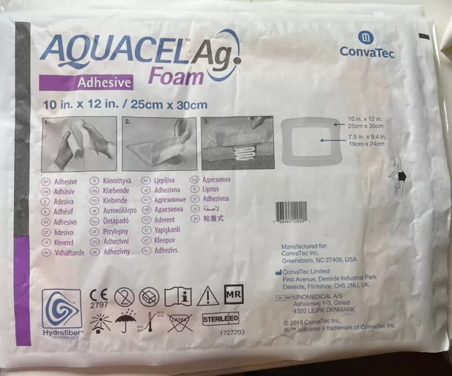 AQUACEL Ag FOAM - 25X30CM ( single dressing)