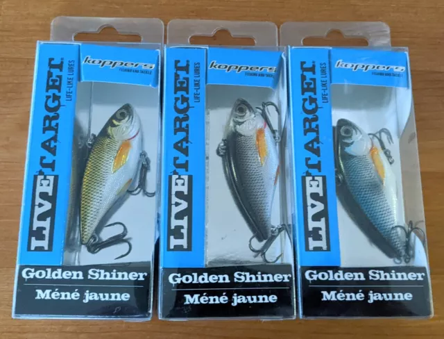 LIVE TARGET GOLDEN Shiner Lipless Rattle Trap Bait Any GS Color