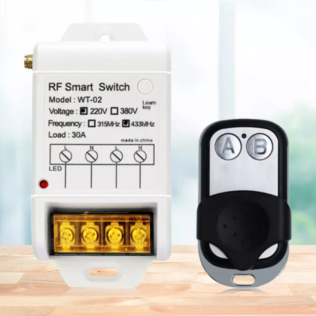 433MHz Remote Switches Portable AC220V 1CH Relay Receiver Remote Control Switch