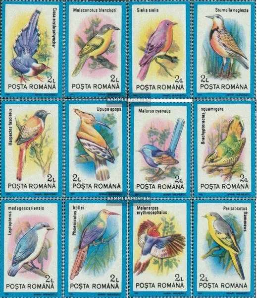 Rumänien 4678-4689 (kompl.Ausg.) postfrisch 1991 Vögel