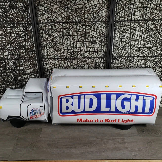 Vintage Budweiser Bud Light Inflatable Promo Lady Luck Delivery Truck Rare