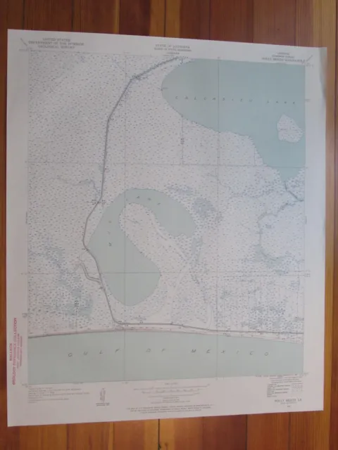 Holly Beach Louisiana 1955 Original Vintage USGS Topo Map