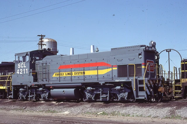 ORIGINAL 1978 RAILROAD SLIDE SCL SEABOARD COAST LINE 4211 Hamlet NORTH CAROLINA