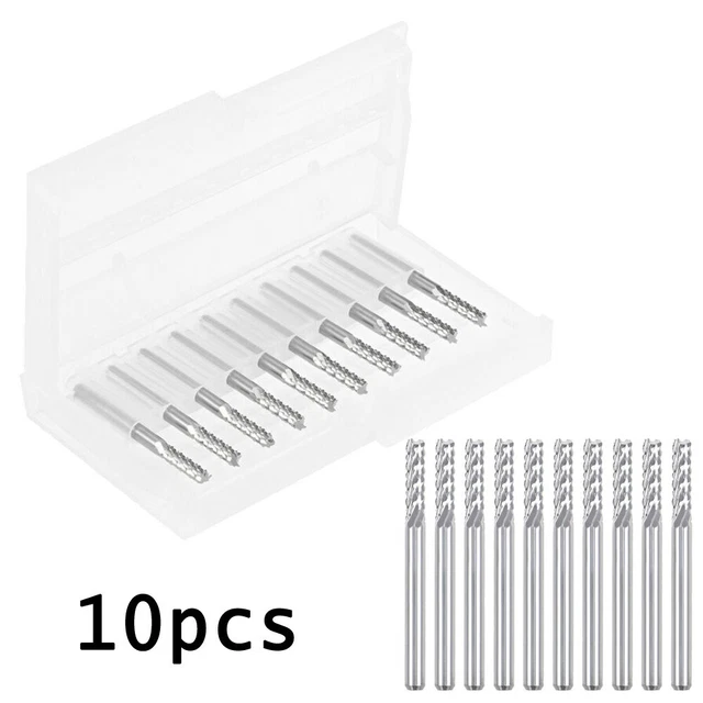 Schaftfräser 10 Stück Set 1/8 Zoll 3 mm Schaft Ausrüstung Fräser Tragbar