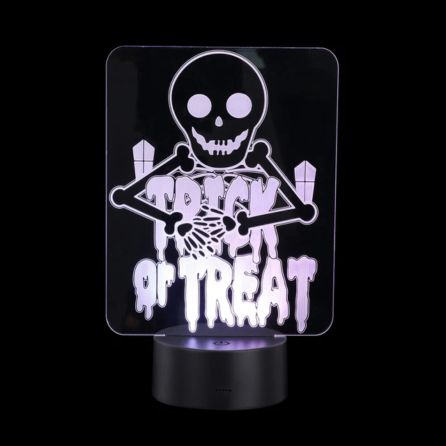 Luce notturna Halloween 3D luce comodino Halloween luce notturna lucentezza