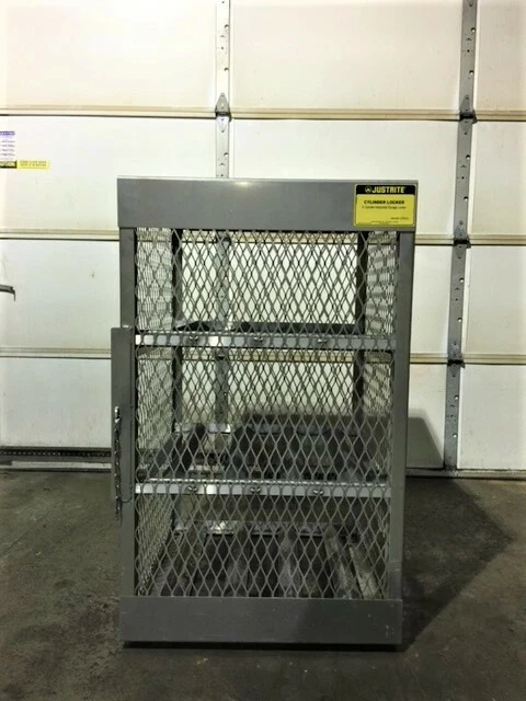 Justrite Horizontal Storage Locker Model 23002 / 6 Cylinder 
