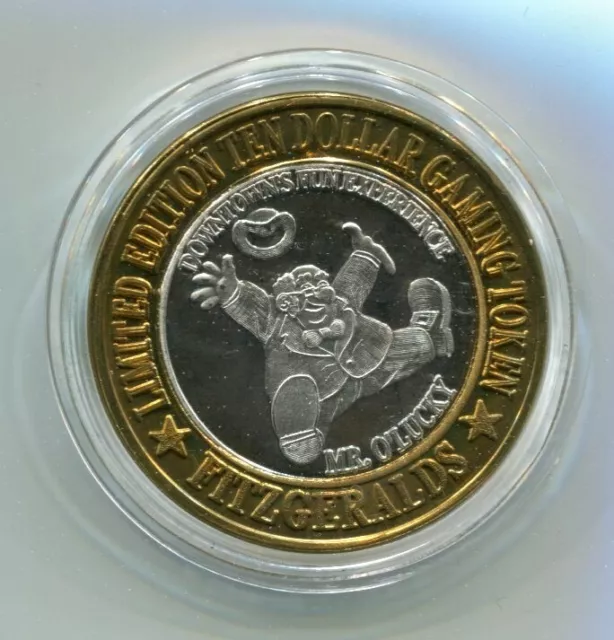 Fitzgeralds Casino Limited Edition Ten Dollar Gaming Token .999 Fine Silver
