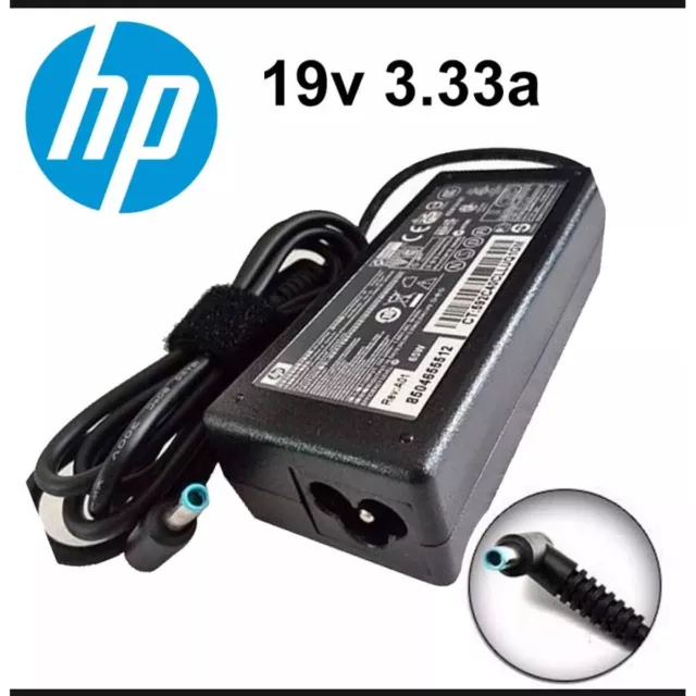 Laptop Charger For Hp Pavilion Blue Pin 3.33A 65W 19.5V Ac Cable Adapter