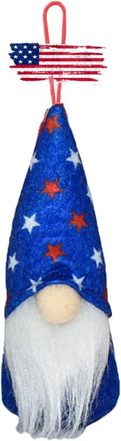 Gnomes Plush Doll Red Blue White Decoration Short-Legged Stuffed Gnome July 4Th