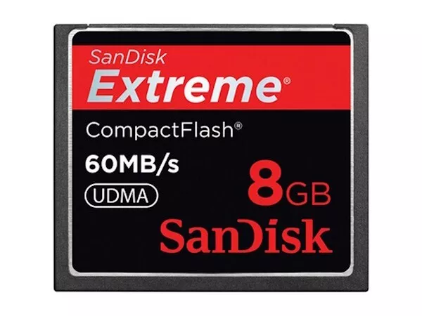 8Gb Sandisk Extreme 60Mb/S Udma Compactflash Compact Flash Cf Memory Card 8 G B