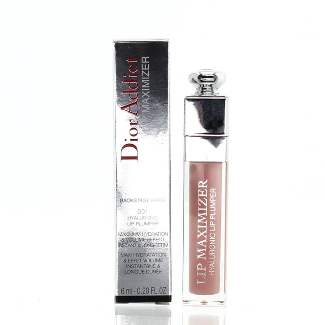 Maximizador de labios Dior rosa brillo labial Dior adicto relleno hialurónico 001 rosa 6 ml NUEVO