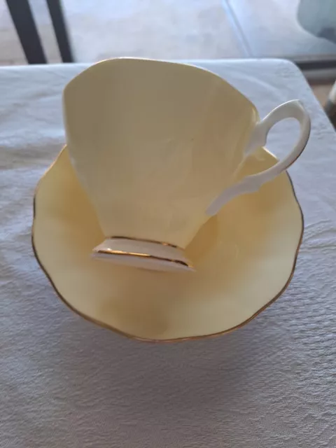 Royal Albert Colours Yellow..vintage Cup And Saucer