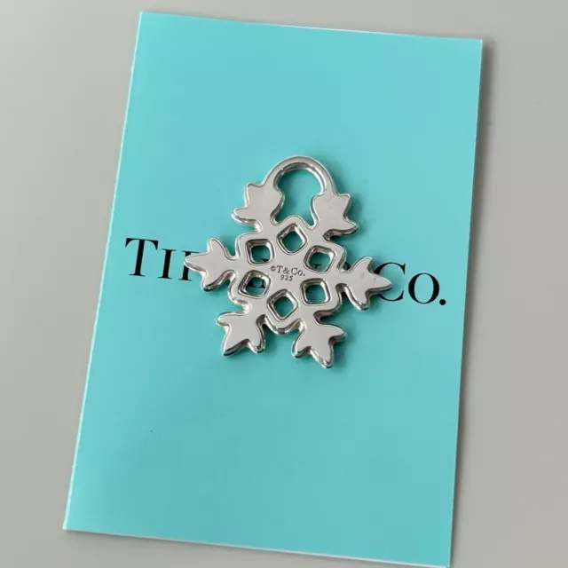 Auth Tiffany & Co. Snow Flake Pendant Top Charm Sterling Silver 925　