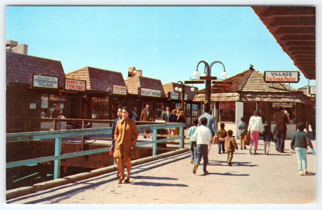 1970's FISHERMAN'S VILLAGE REDONDO BEACH CALIFORNIA ICE CREAM PARLOR POSTCARD