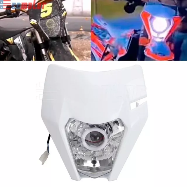 LED Motorcycle Headlight Enduro Head Light Front Lamp for Universal Dirt Bike