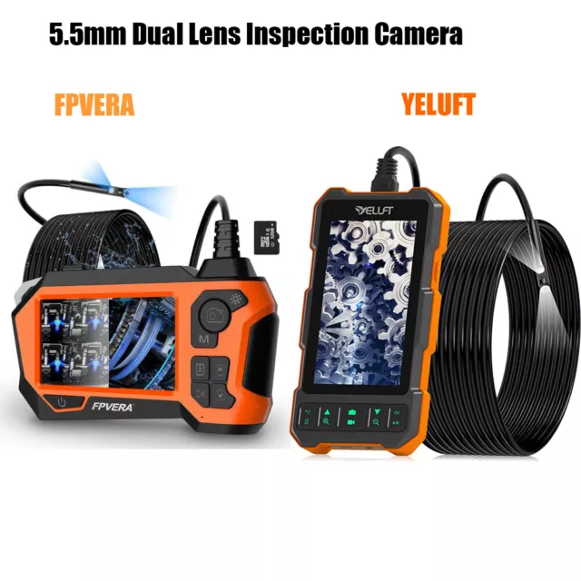 1080P Pipe Inspection Camera Endoscope Video Sewer Drain Cleaner Dual Lens IP68