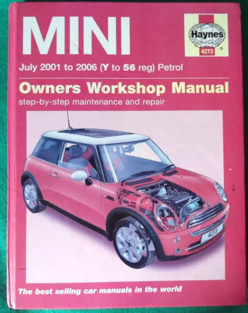 Haynes Manual BMW Mini One Cooper S Hatchback 1.6 Petrol Inc Supercharged 01-06