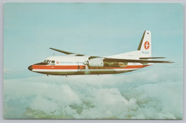 Transportation~National Airways NAC Fokker F27 Friendship~Vintage Postcard
